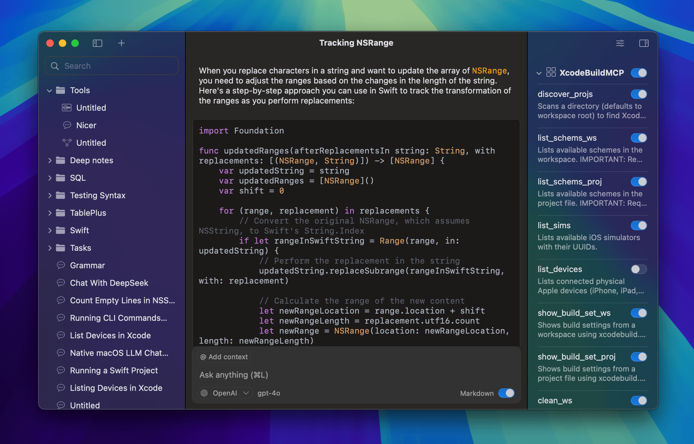 App Workspace